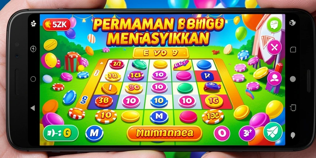 Tampilan gameplay Bingo yang menarik dan penuh warna.