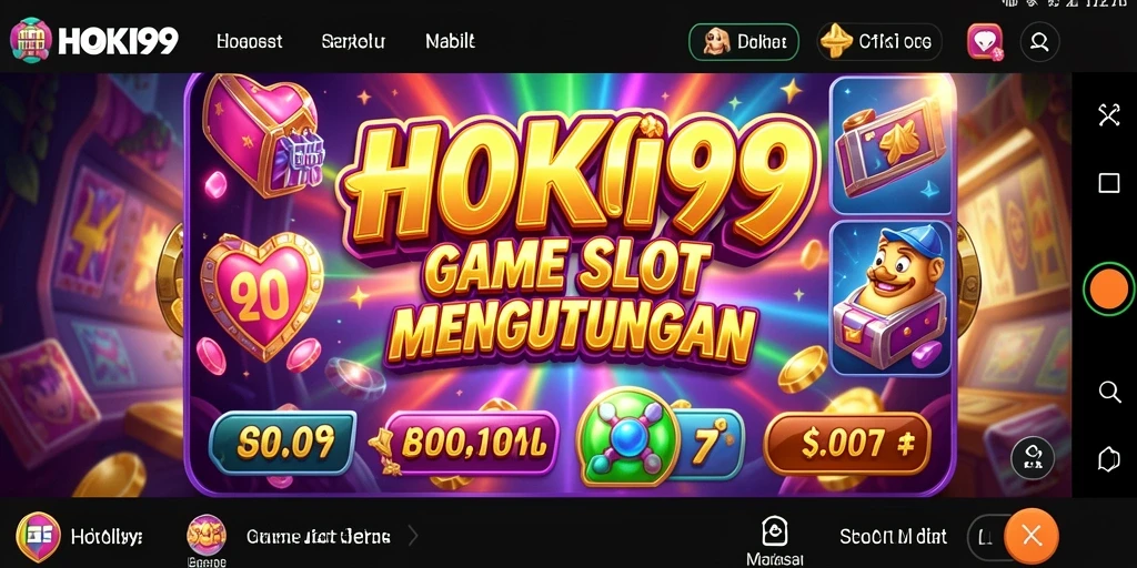 Screenshot utama HOKI99 menampilkan gameplay Slot yang menarik.