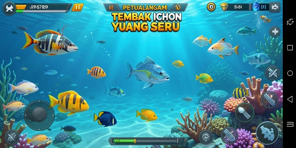 Gameplay seru di JP6789 dengan berbagai ikan untuk ditangkap.