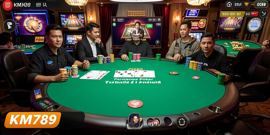 Tampilan gameplay seru dari permainan Poker KM789.