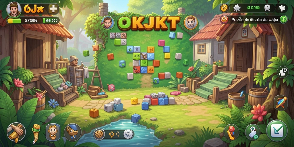 Tampilan gameplay OKJKT yang interaktif dan penuh warna.
