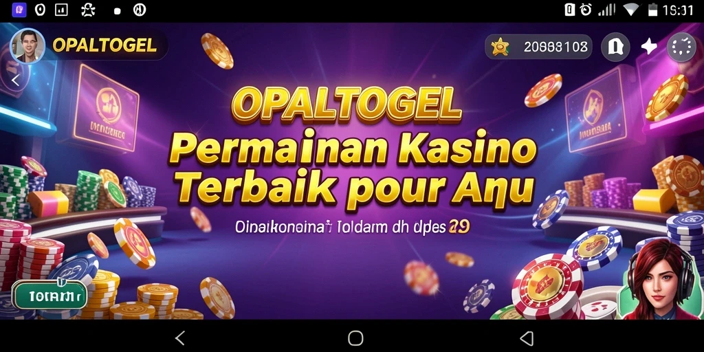 Screenshot gameplay OPALTOGEL dengan suasana kasino yang menakjubkan.