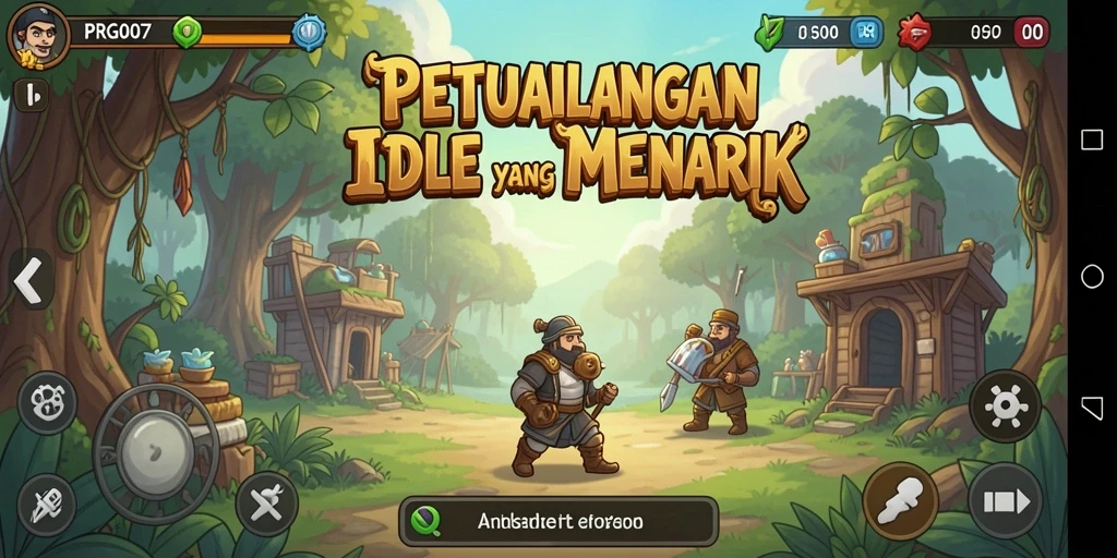 Screenshot gameplay PRG007 menampilkan karakter yang beraksi dalam misi Idle.