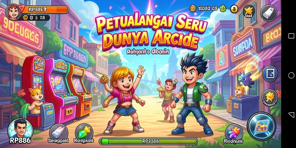 Gameplay RP886 yang penuh warna dan menegangkan.