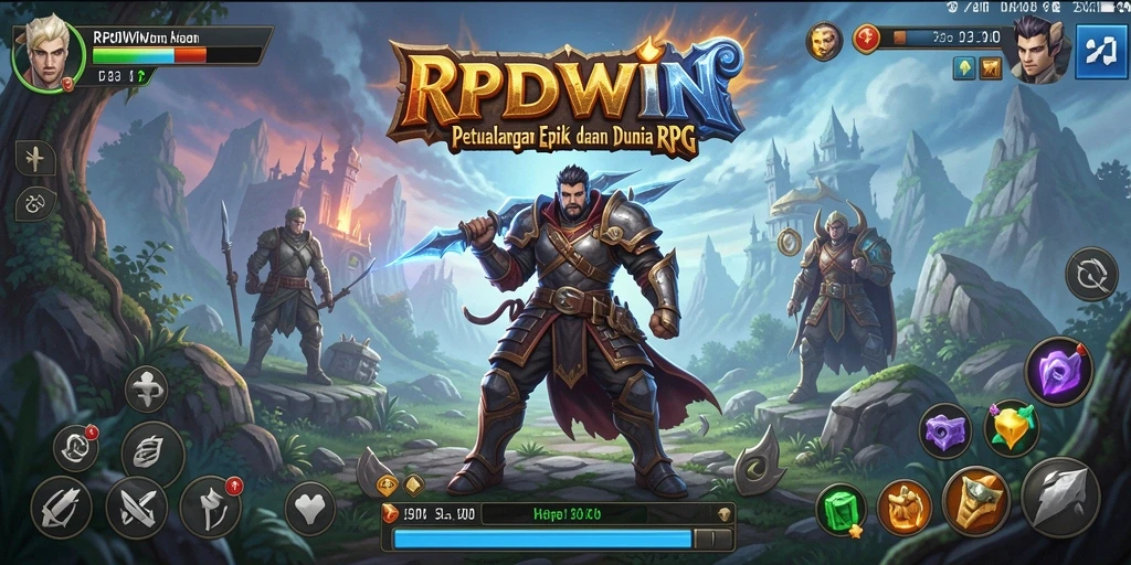 Gameplay RPIDWIN yang epik dan penuh petualangan RPG.