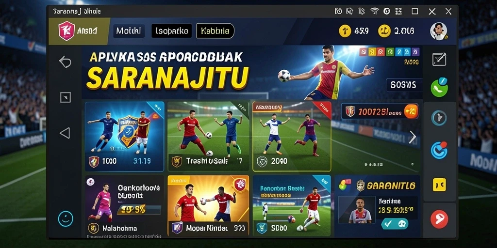 Screenshot SARANAJITU menampilkan gameplay taruhan olahraga yang menarik.