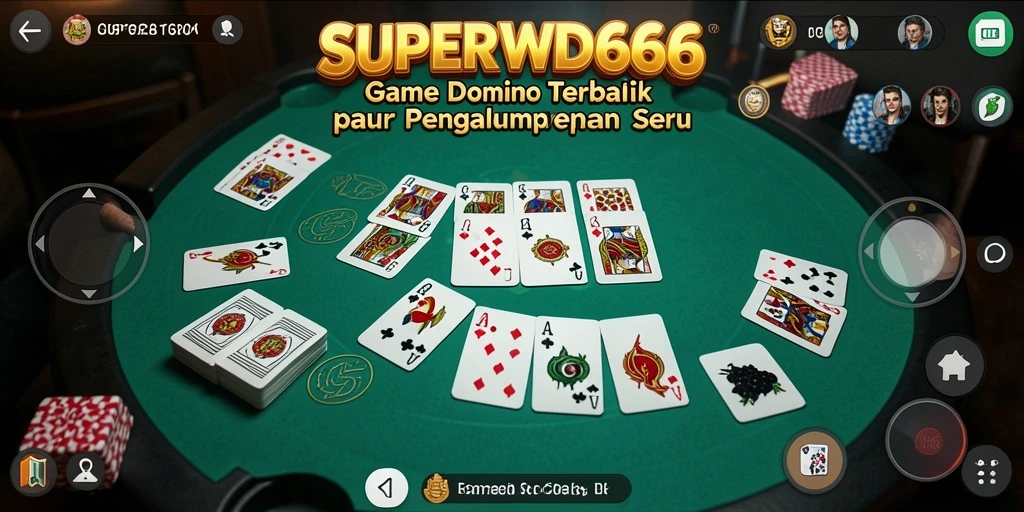 Tampilan gameplay mendebarkan dari SUPERWD666 yang menampilkan keseruan Domino.