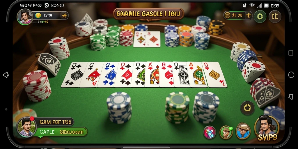 Tampilan gameplay Gaple yang menyenangkan di SVIP9.